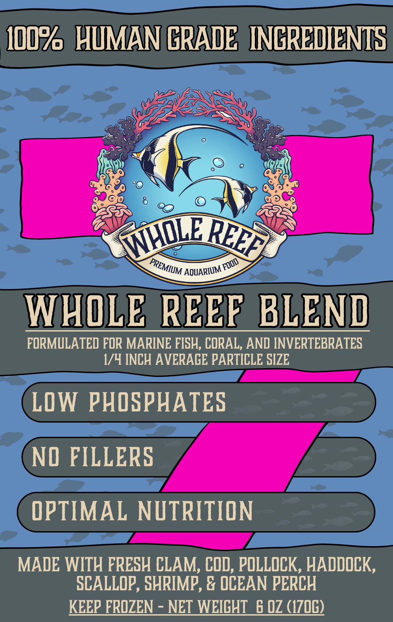 Reef Aquarium Blend - 6 Pack – Whole Reef Aquarium Foods